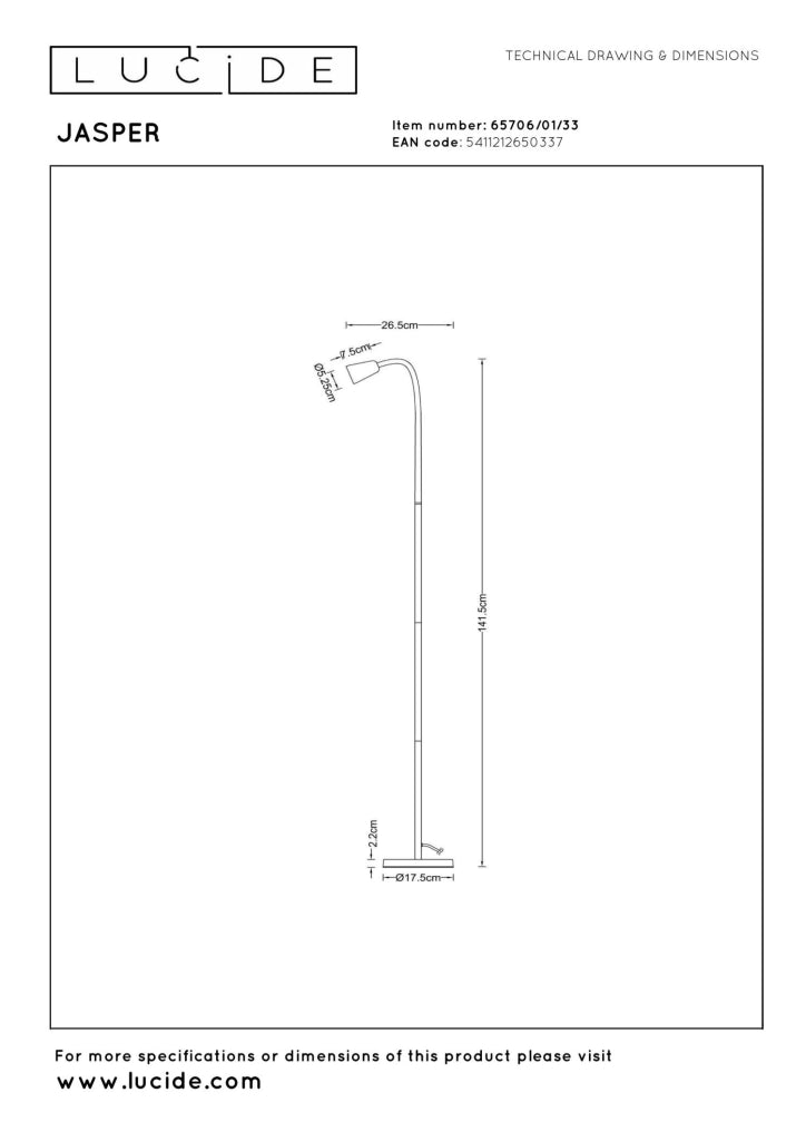Lampada da terra JASPER 1xGU10 verde nero Lucide