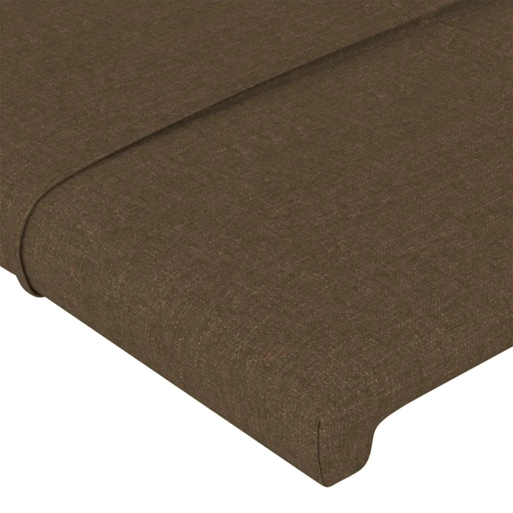 Testiera | Testata ad Orecchio MarroneScuro147x16x118/128cm inTessuto