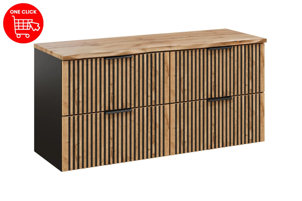 Set mobili bagno 120 cm con piano Xilo 120 x 1401 x 46 cm