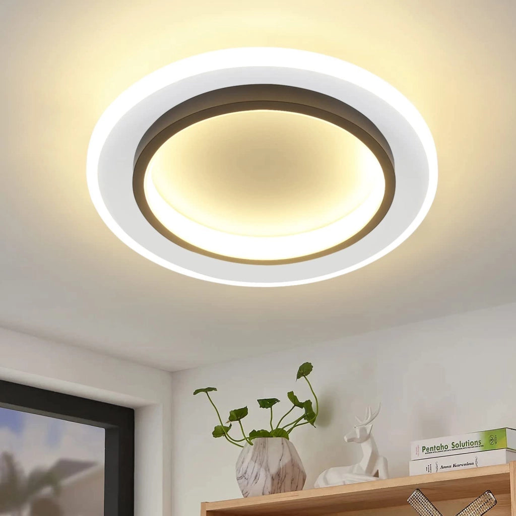 ZMH Lampada da soffitto LED design moderno bianco nero acrilico per soggiorno