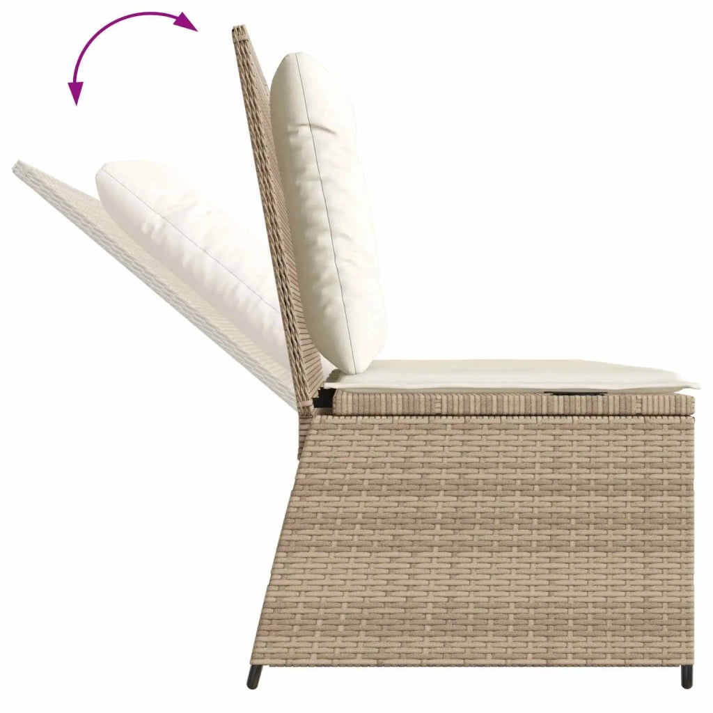 Panchina da Giardino | Panca da Giardino Beige polyrattan