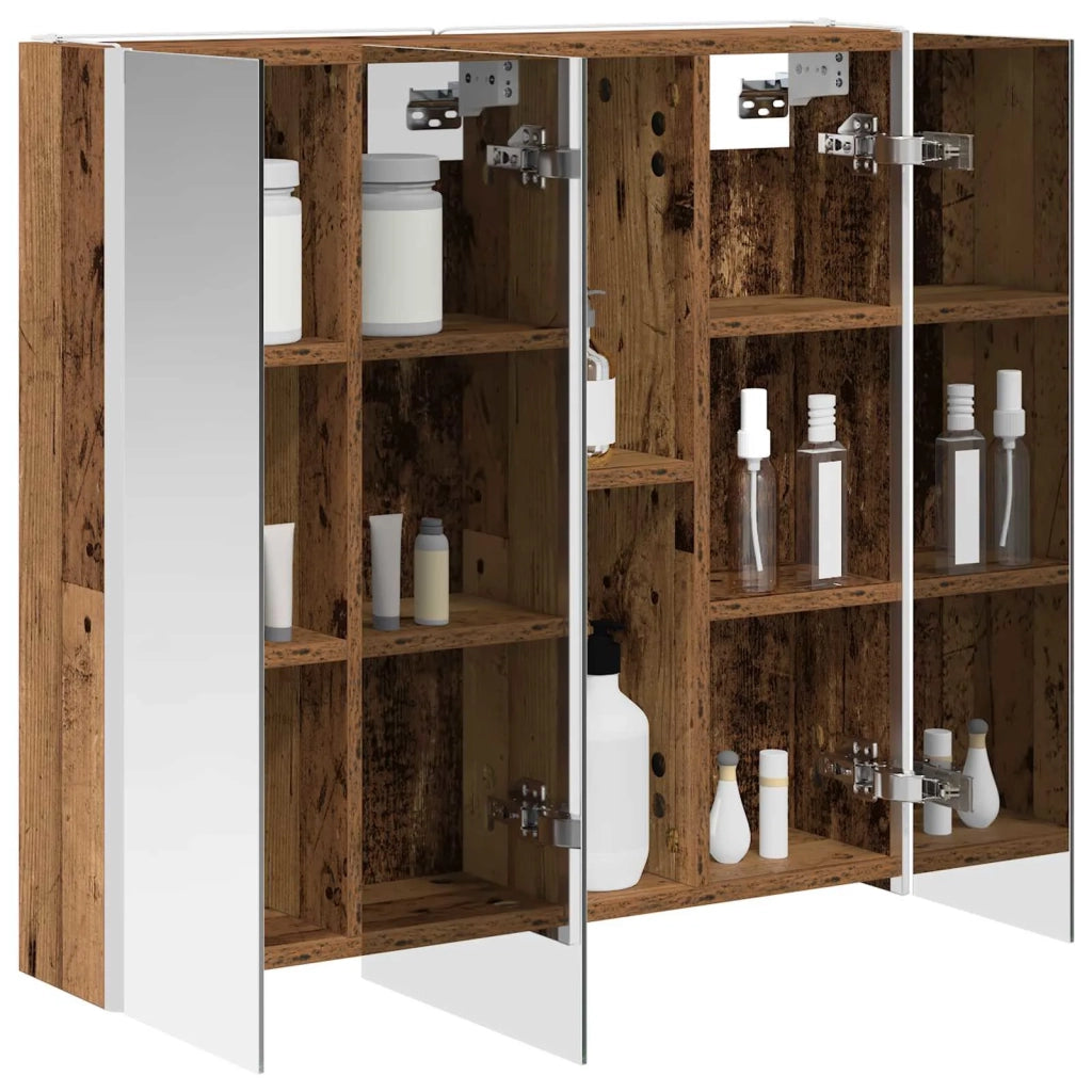 Mobiletto per specchio da bagno con lo scaffale Legno vecchio 889261