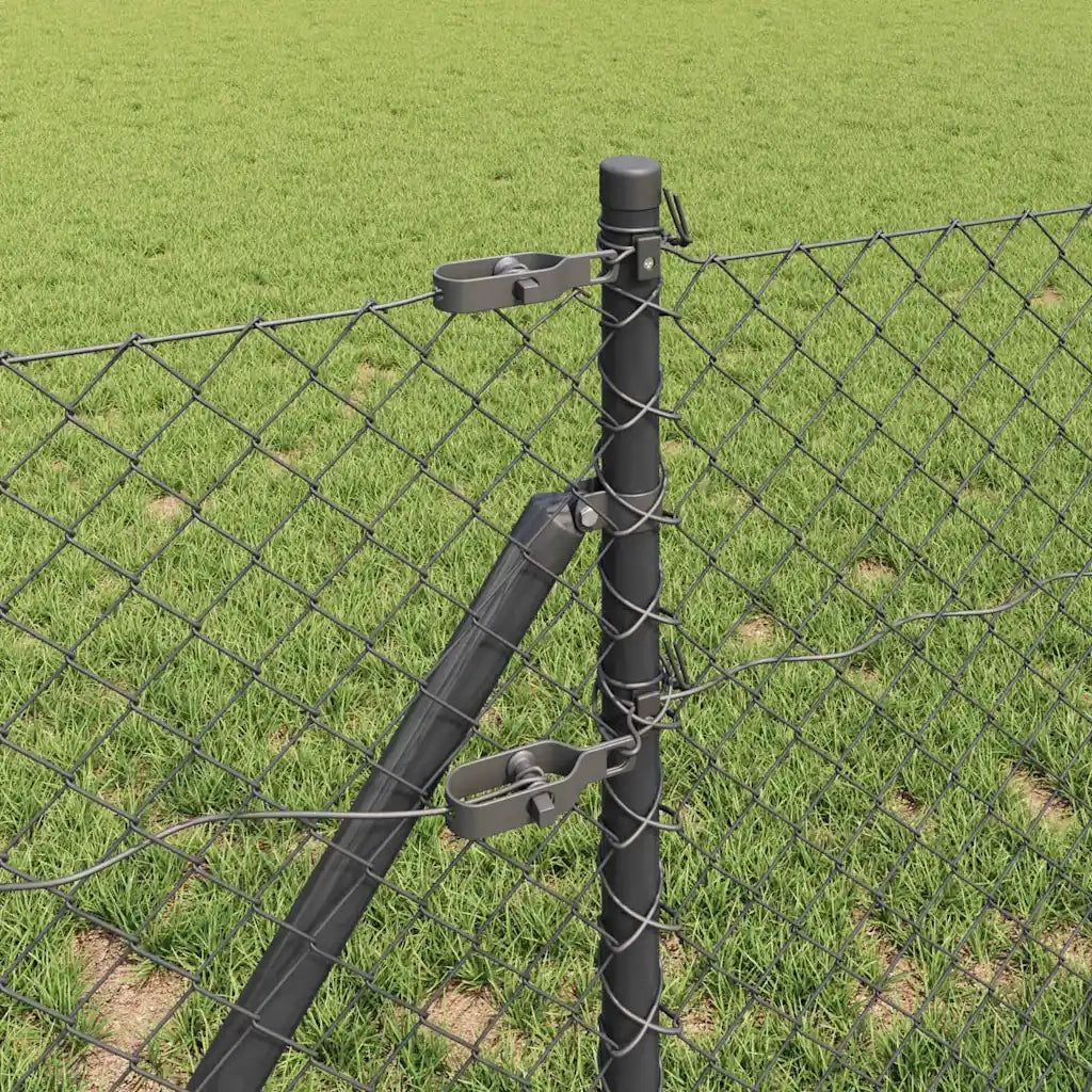 Palo della recinzione | Pannello per recinzione Grigio 10 x 0,6 m (rete 40 x 40 mm)