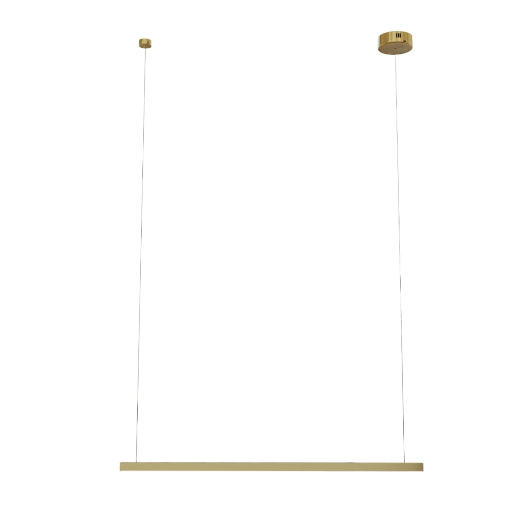 Lampada sospensione lineare oro spazzolato LED 12W Maxlight