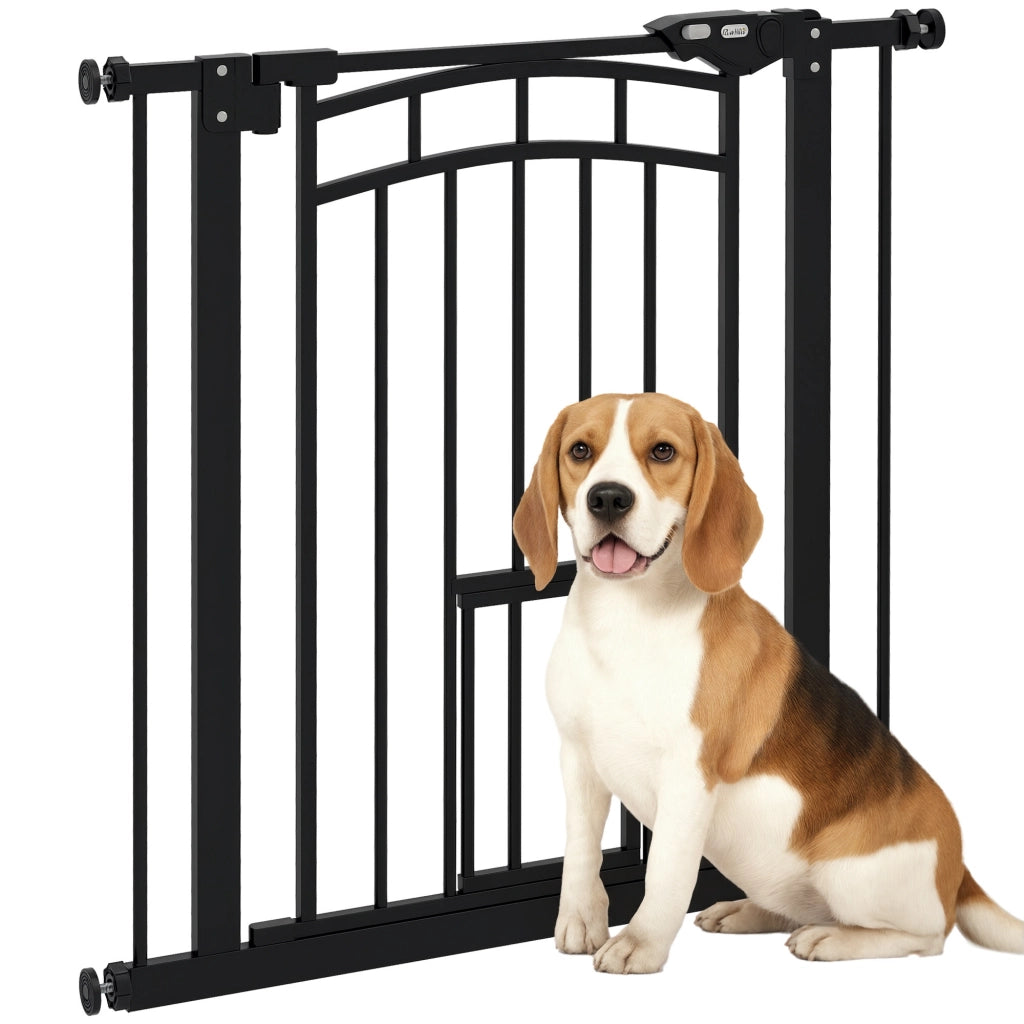 Cancello per animali ¨C Minimal ¨C nero, acciaio, 74-80 cm