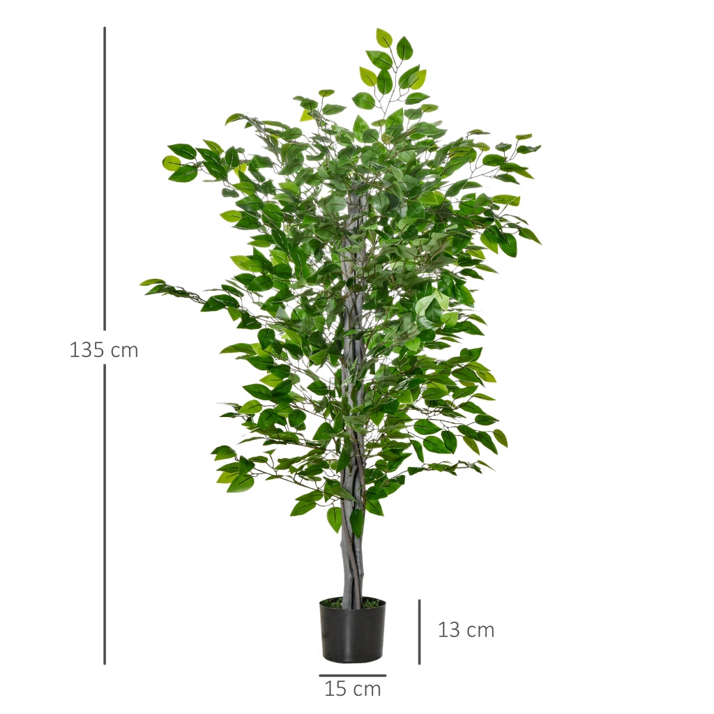 Albero Finto Ficus Artificiale ¨C Minimal ¨C H135cm con Vaso