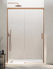 Porta doccia scorrevole 1+1 THALASSA (BASIC) 165 cm Profilo Rame vetro trasparente