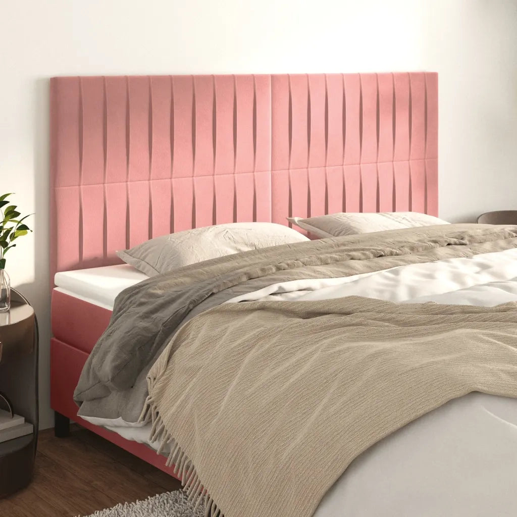 Testiera | Testata Rosa 200x5x118/128 cm Velluto