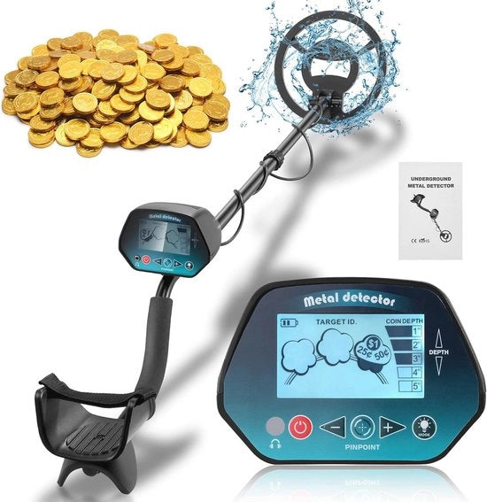 Metalldetector professionale con display LCD, impermeabile e regolabile per bambini e adulti