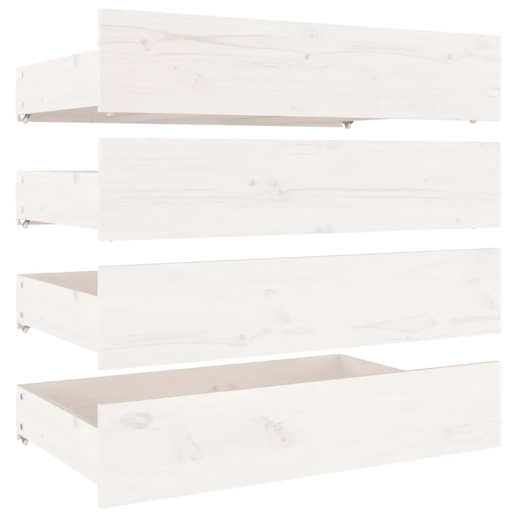 Giroletto con Cassetti Bianco 150x200 cm Super King