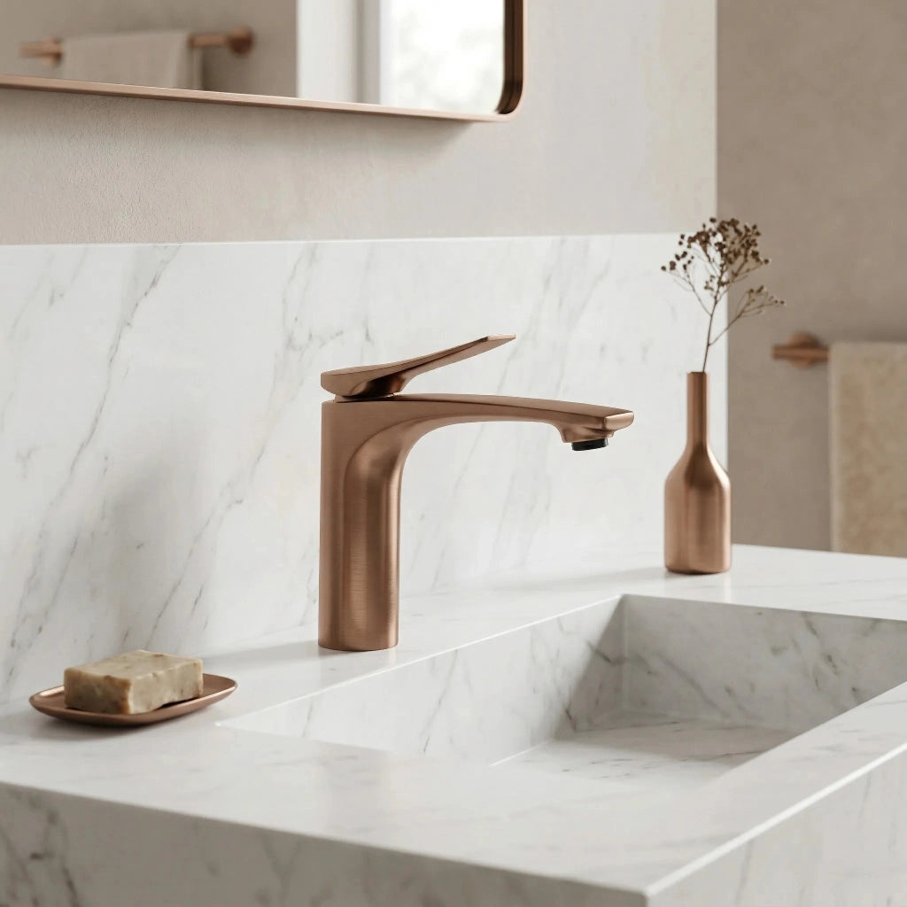 Rubinetto Per Lavabo Premium Rea Vision Copper Brush Low