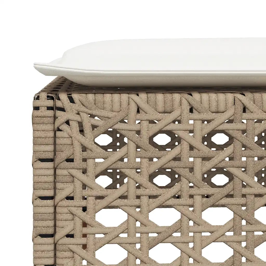 Set Divani da Giardino 7 pz con Cuscini Beige in Polyrattan 3261922