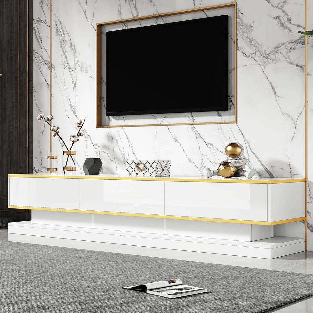 Mobile TV - Xylo - 200x40x40 cm 3 cassetti oro