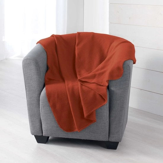 Fleece Deken Soffice e Caldo in Terracotta per Comodità e Stile