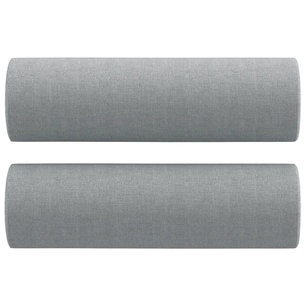 Set Divani 4 pz con Cuscini Grigio Chiaro in Tessuto 3201794