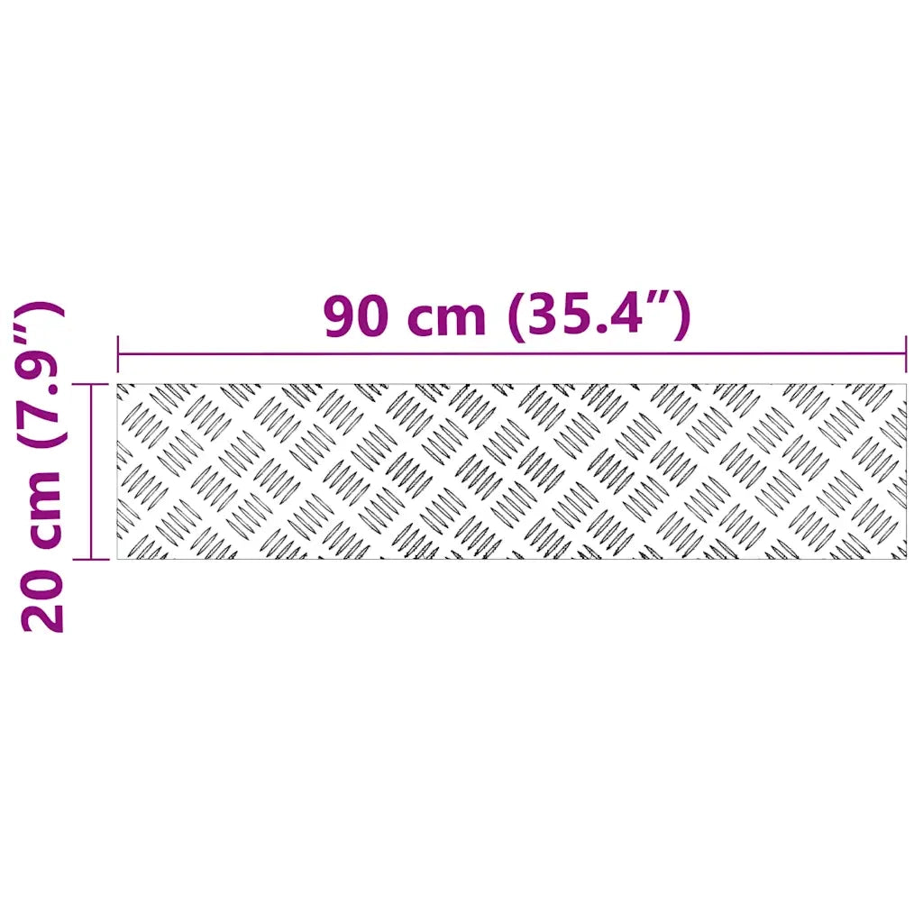 Gradini per Scale 2 pcs Argento 90 x 20 cm Alluminio 4104263