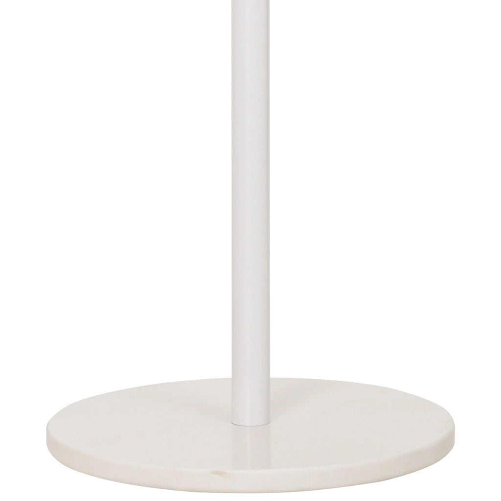 Perchero de metal blanco con 5 ganchos D36x178h cm