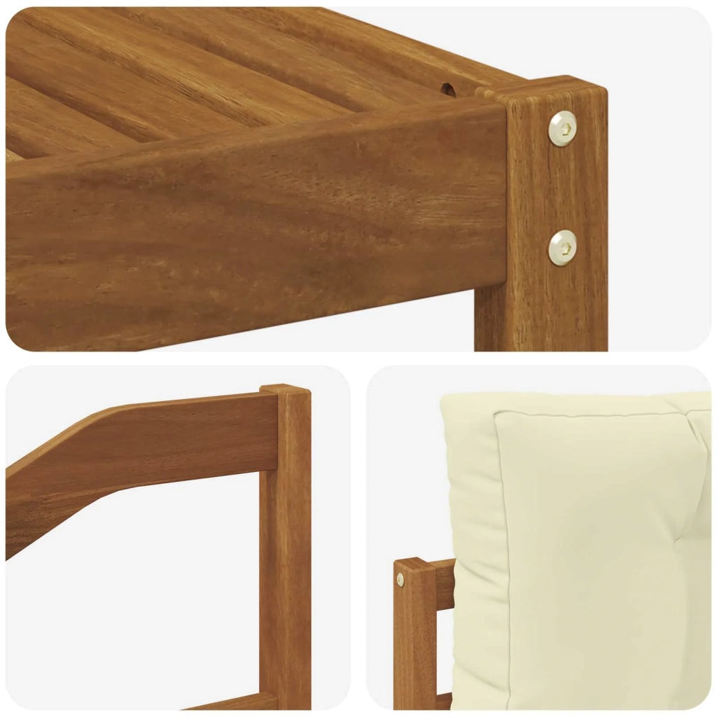 Set di divani da esterno con cuscino 6 pcs Naturale e Crema 3367838