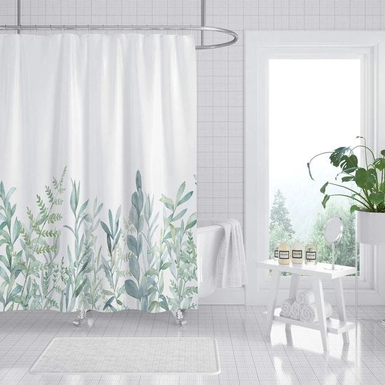Doccia con piante artificiali - lavabile - 1 pezzo - 200 x 220 cm