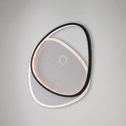 Plafoniera in metallo e alluminio bianco e nero con led integrato CCT + telecomando