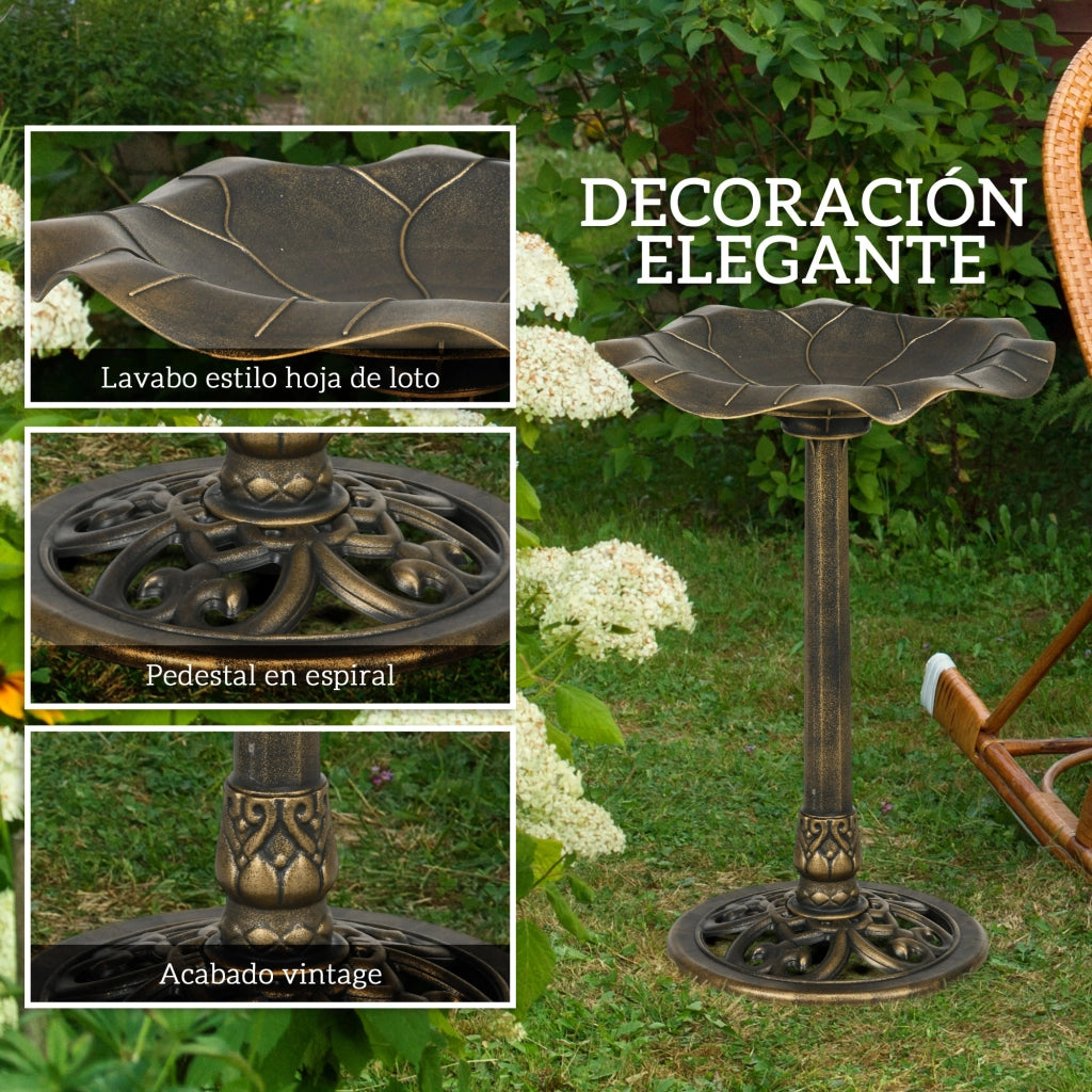 Bagno per uccelli da giardino ¨C zephmum ¨C Bronce 71 cm