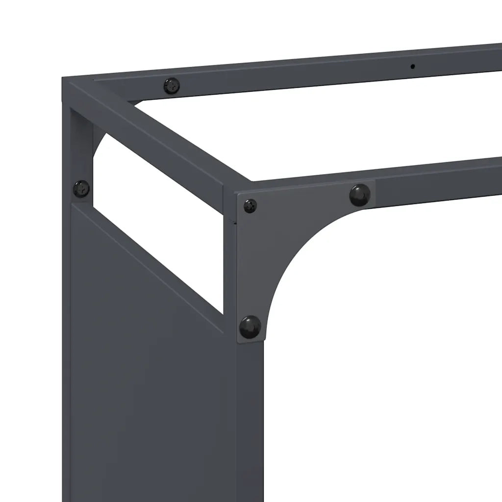 Rastrelliera per Legna da Ardere Antracite 60x28x90 cm 864213
