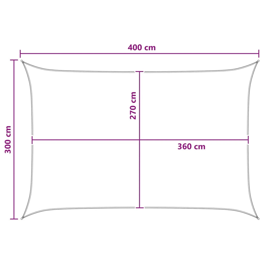 Telo Ombra Grigio chiaro e bianco 3 x 4 m HDPE 42032947