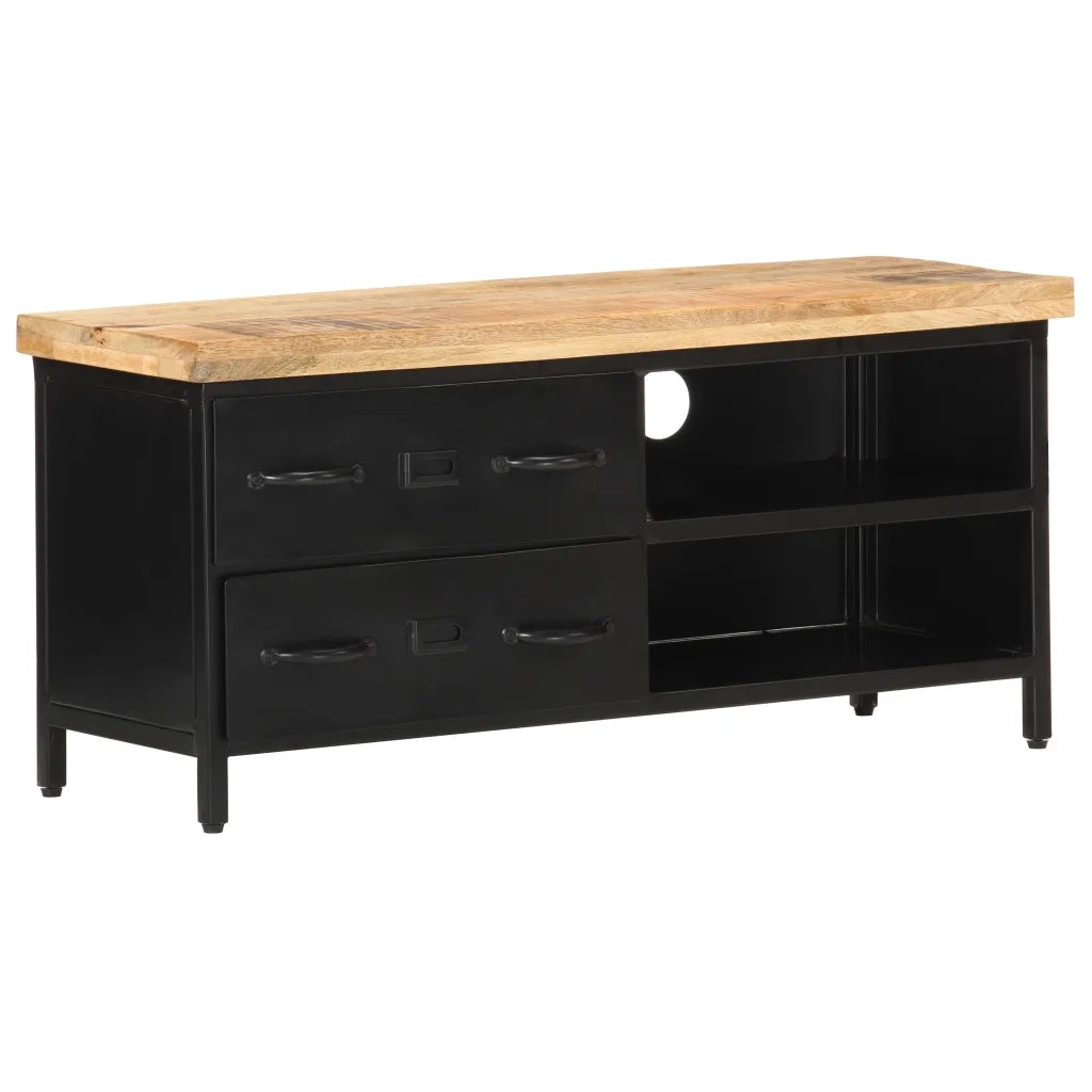Mobile Porta TV 90x30x41 cm in Legno di Mango Grezzo 320662