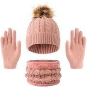 Set di capelli e accessori in lana per bambini con decorazione - rosso