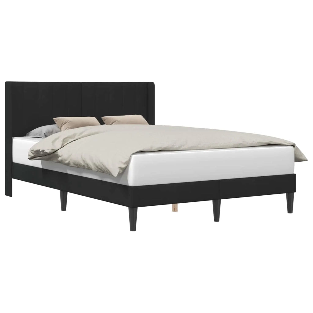 Struttura del letto con testiera-Giroletto Nero 140 x 190 cm Velluto 627931