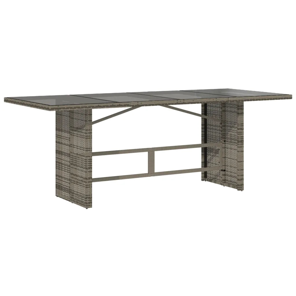 Set da Pranzo da Giardino 9 pz con Cuscini in Polyrattan Grigio 3213122
