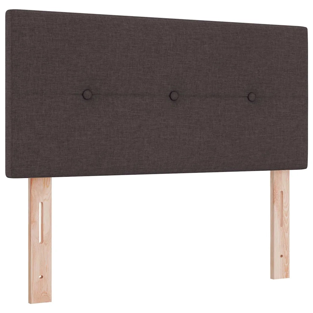 Letto a molle con materasso Marrone Scuro 100 x 200 cm Tessuto