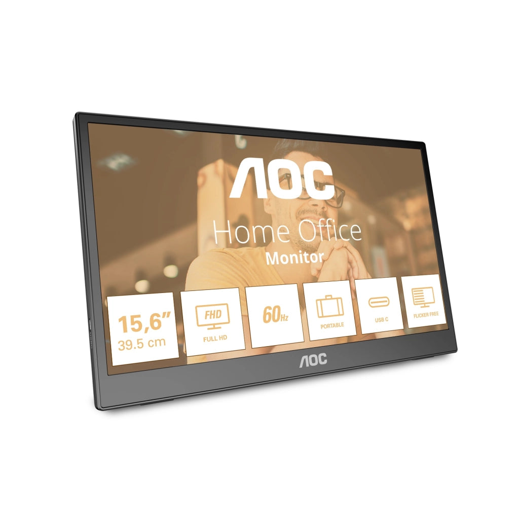 Aoc t2 16t3ea monitor pc 39,6 cm (15.6") 1920 x 1080 pixel full hd nero