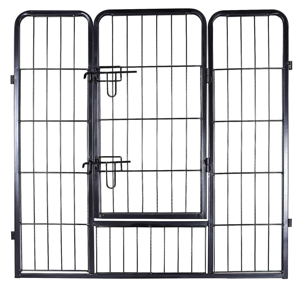 Box per cani cuccioli e altri animali domestici 8 pannelli 80 x 80 cm nero 12_0006327