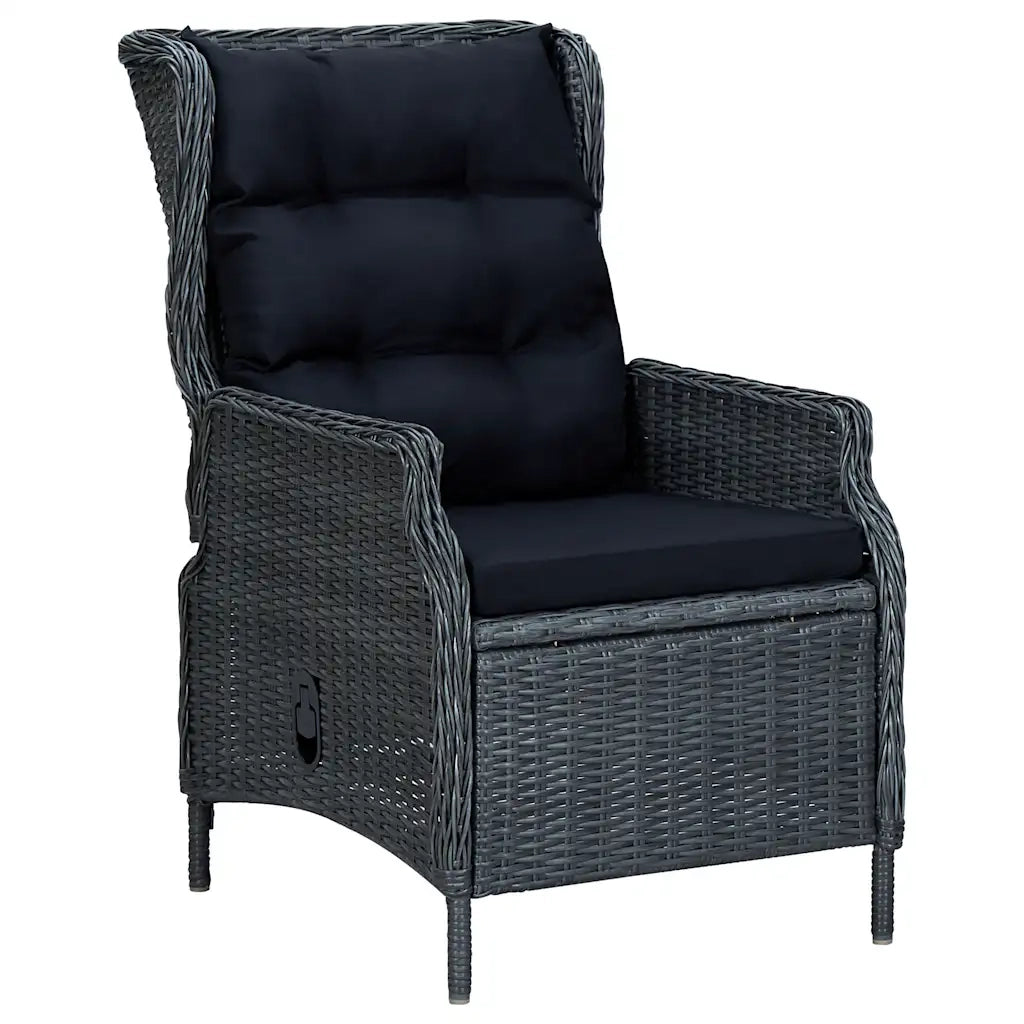 Set da Pranzo da Giardino 9 pz Grigio Scuro 3067935