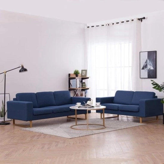 Bancone 2-segmenti per tessuti blu