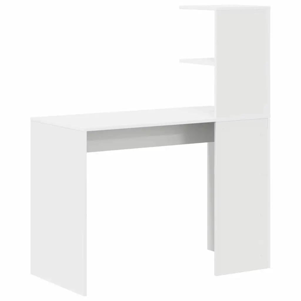 Scrivania | Tavolo da Ufficio Bianco 102 x 50 x 124 cm Legno multistrato