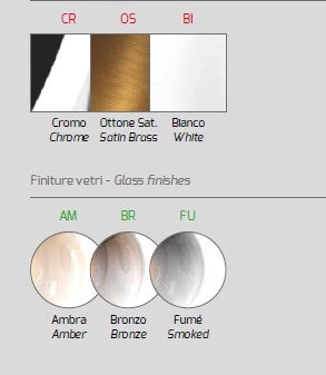 SOSPENSIONE OTTONE SAT. 1 LUCE VETRO MEDIO BRONZO 1194OS-S25-BR