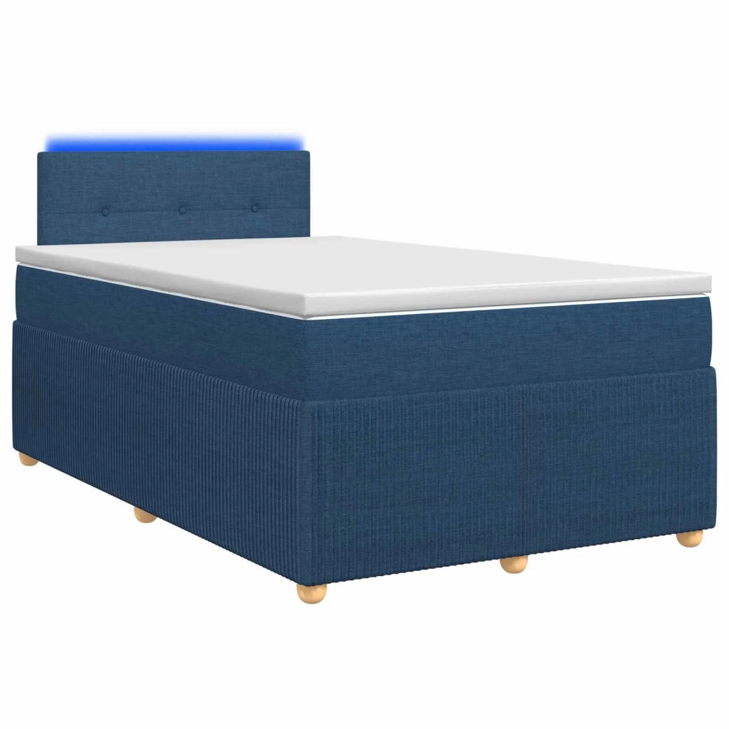 Letto box spring con materasso Blu 120 x 190 cm Tessuto 3452889