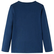 Maglietta per Bambini Maniche Lunghe Blu Marino 104
