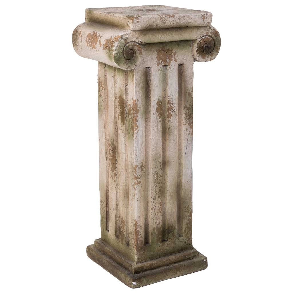 Colonna decorativa color pietra, 28x21x60h cm