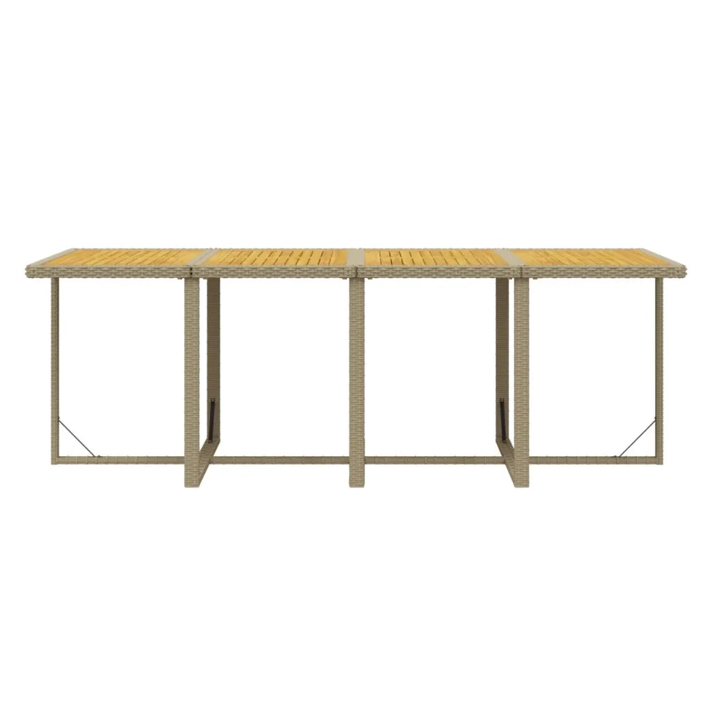 Set da Pranzo da Giardino 9 pz con Cuscini in Polyrattan Beige 3095581