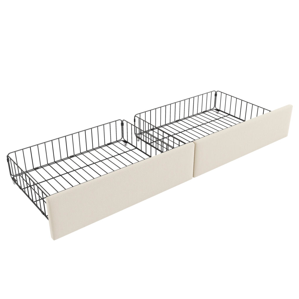 Letto imbottito 90x190 cm in velluto con 2 cassetti e rete a doghe