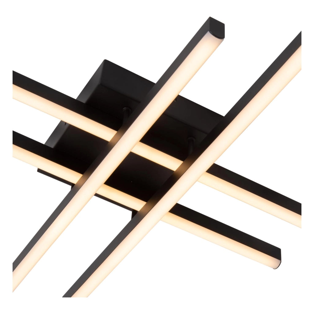 Lampada da soffitto LED nera 4 luci NOVAK Lucide