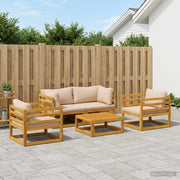 Set da giardino modulare 5 pezzi Naturale 3417285