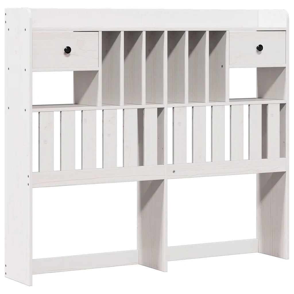 Letto Libreria senza Materasso Bianco 135x190 cm Legno di Pino 3323984