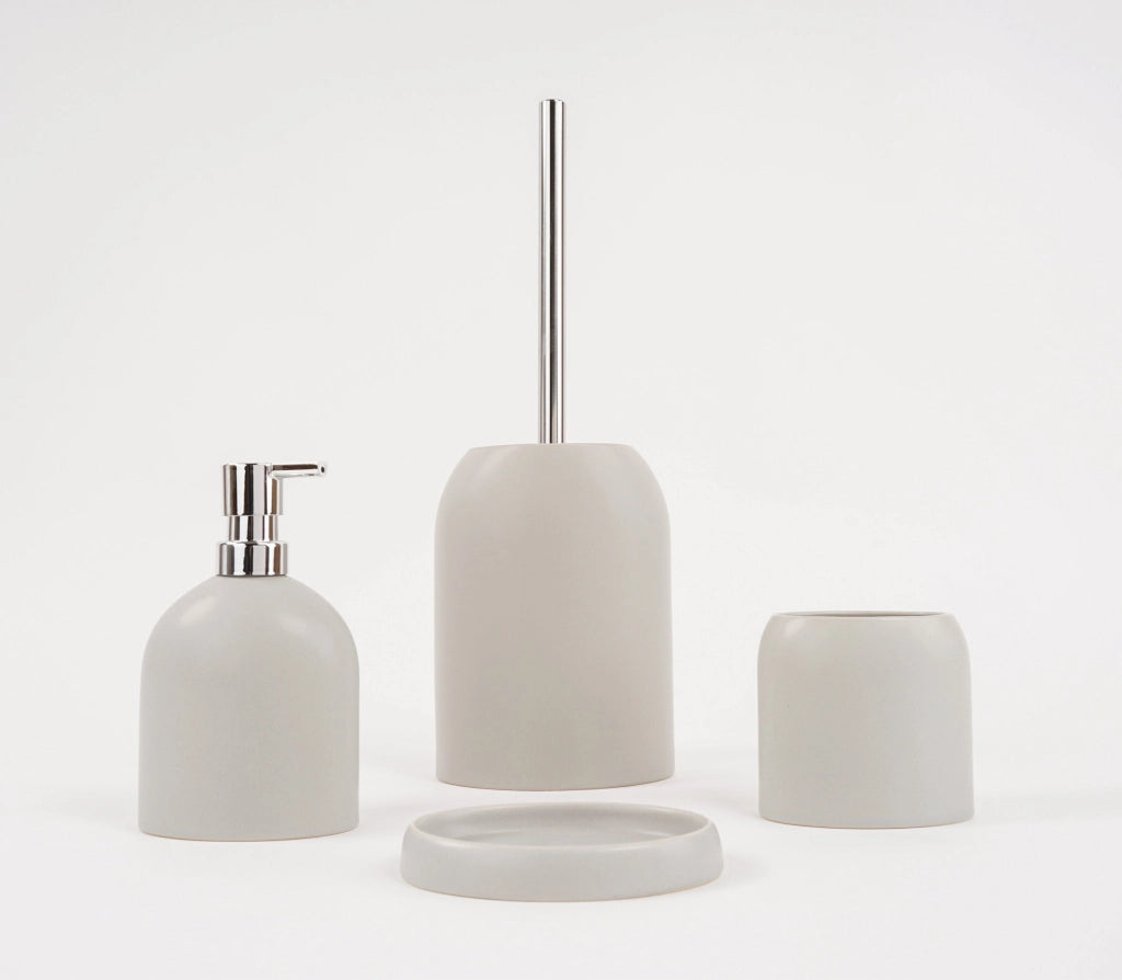 Set accessori bagno grigio