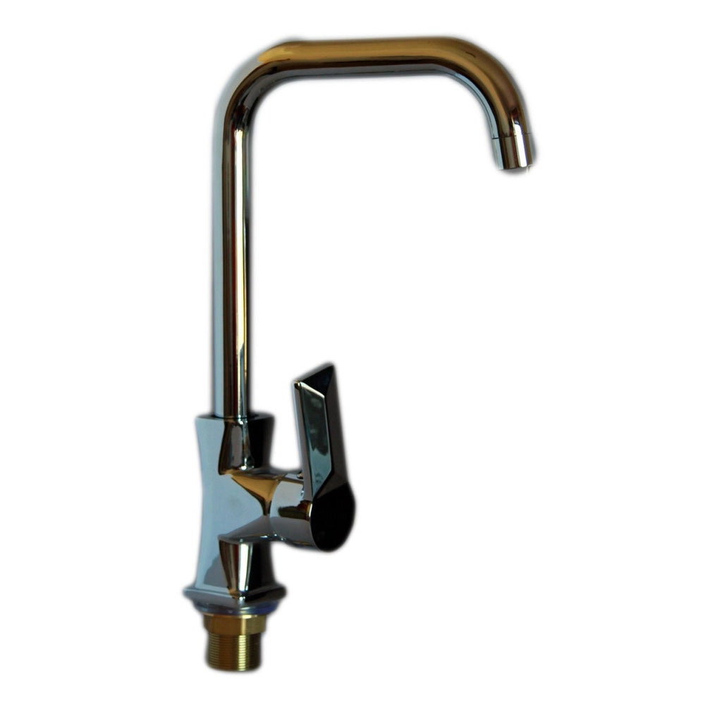 Trade Shop - Rubinetto Miscelatore Monocomando Per Lavello Cucina Canna Alta Acciaio Croma Q2 -
