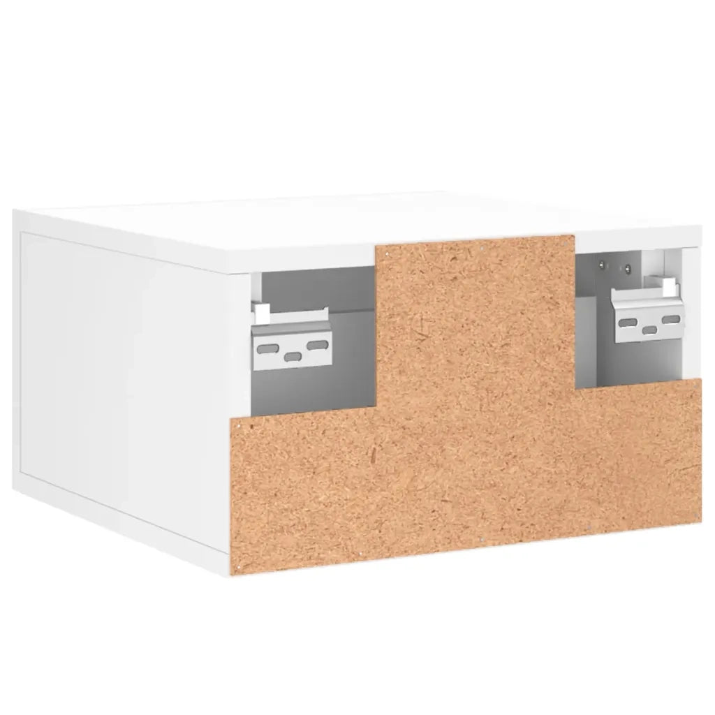 Comodino | Armadio da Notte | Mobiletto da notte a Muro Bianco 35x35x20 cm