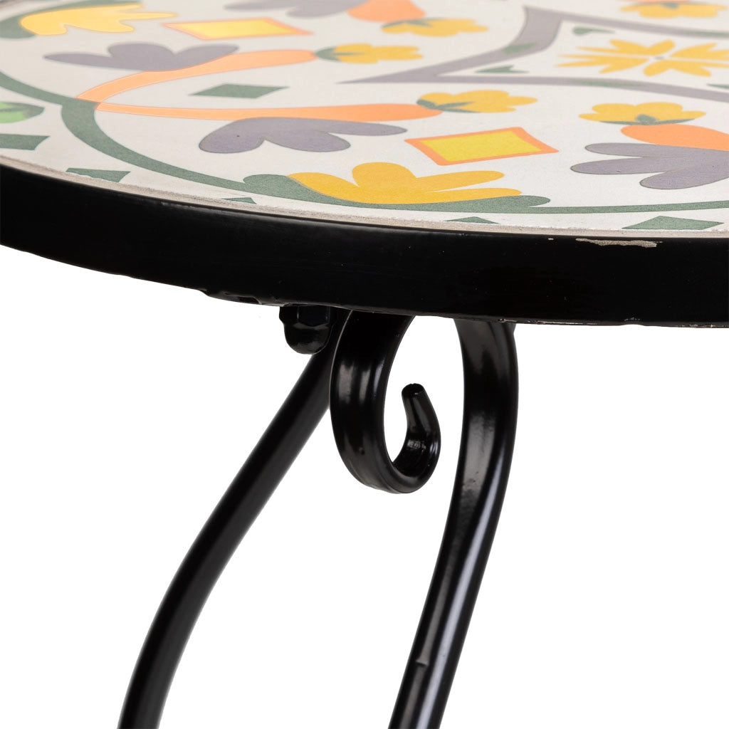 Supporto in mosaico Multicolore e ferro battuto d35x60h